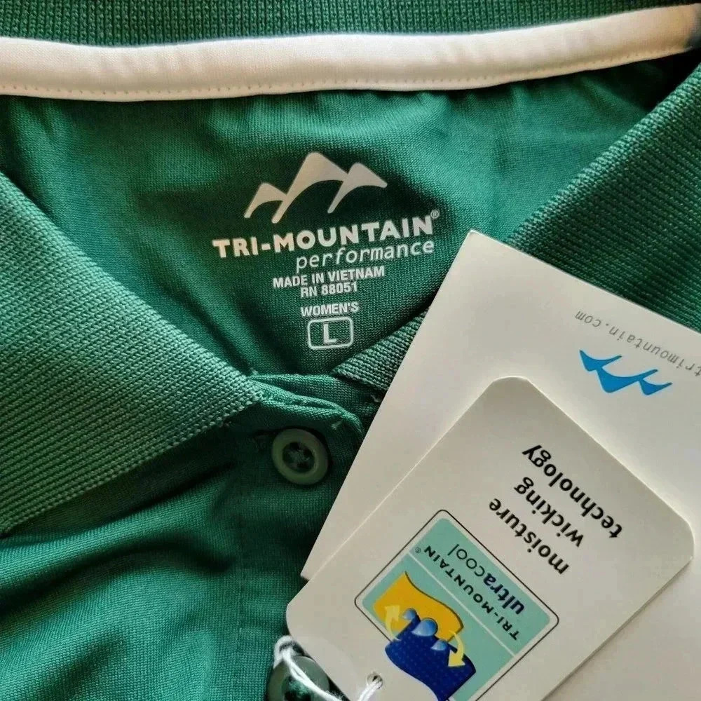 Michigan State University Polo Shirt Large NWT Women Tri Mountain Human Resource - Picture 3 of 3